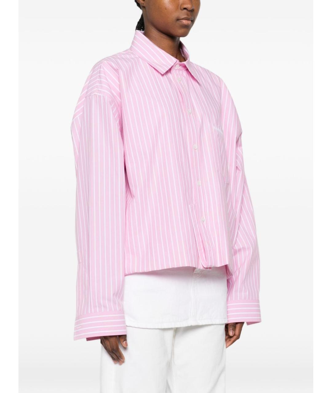 BALENCIAGA Розовая хлопковая рубашка, фото 2