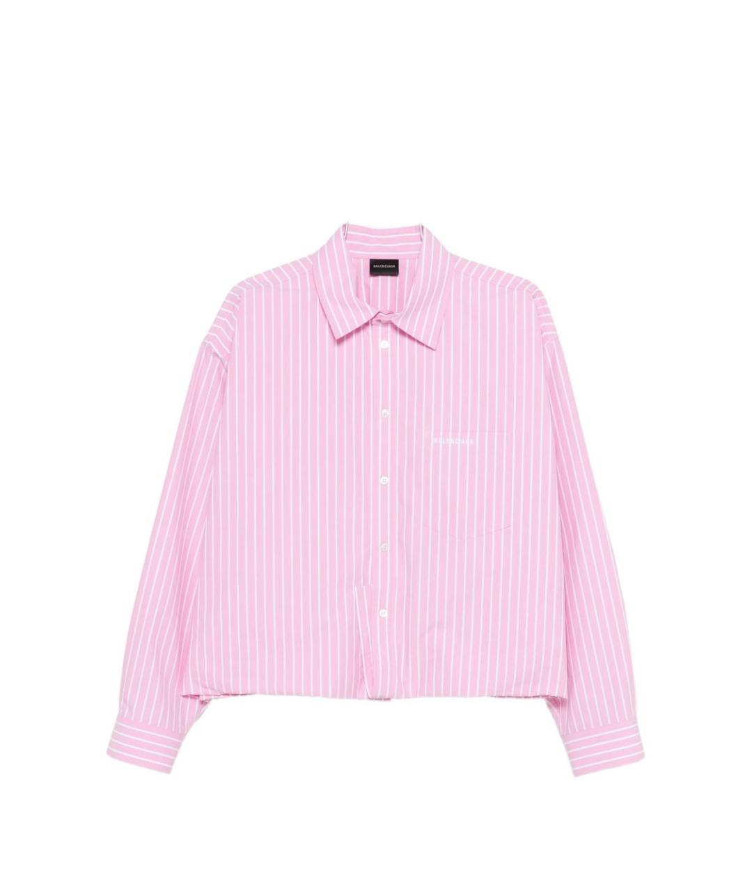 BALENCIAGA Розовая хлопковая рубашка, фото 1