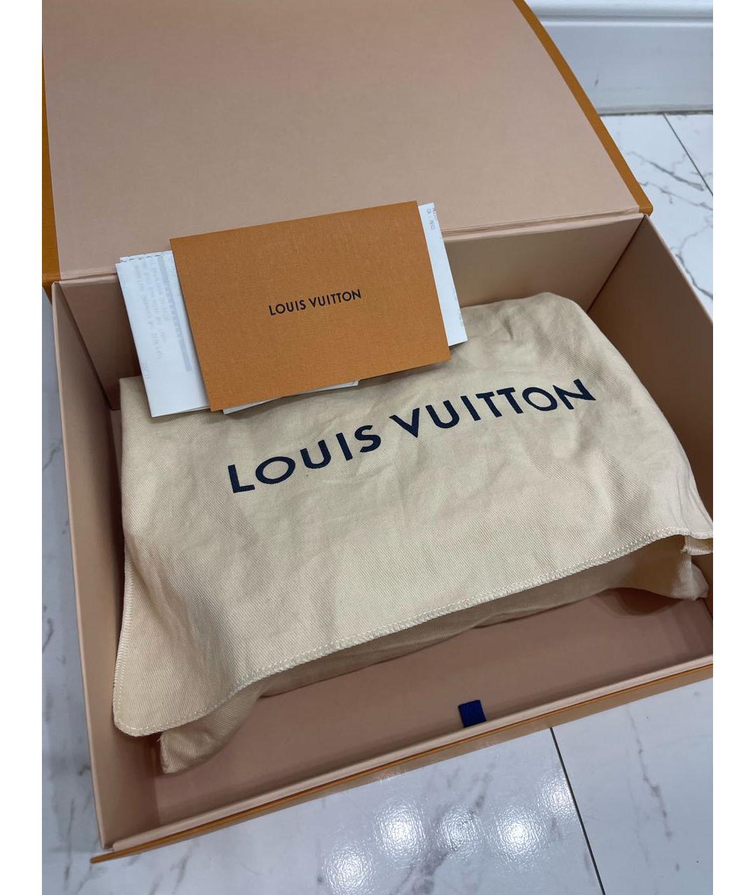 LOUIS VUITTON Коричневая кожаная сумка с короткими ручками, фото 8