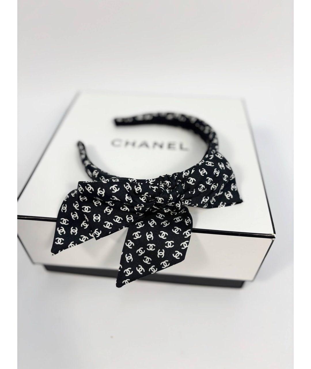 CHANEL Черный ободок, фото 3