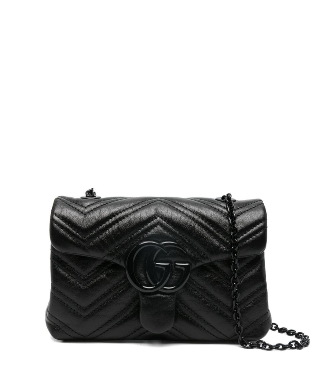 GUCCI Черная кожаная сумка через плечо, фото 1