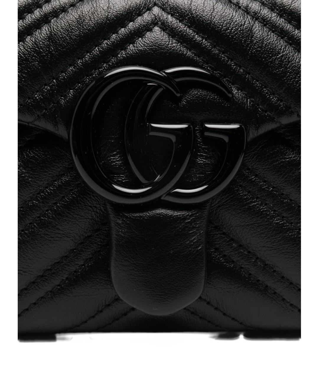 GUCCI Черная кожаная сумка через плечо, фото 2