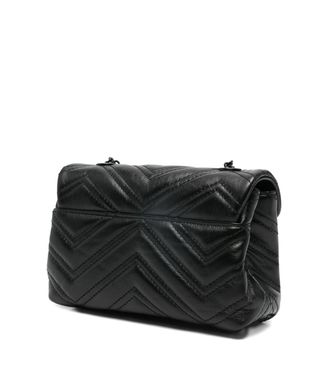 GUCCI Черная кожаная сумка через плечо, фото 3