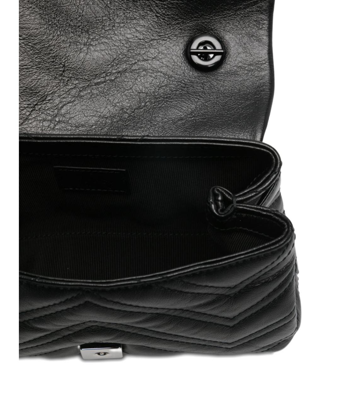 GUCCI Черная кожаная сумка через плечо, фото 5