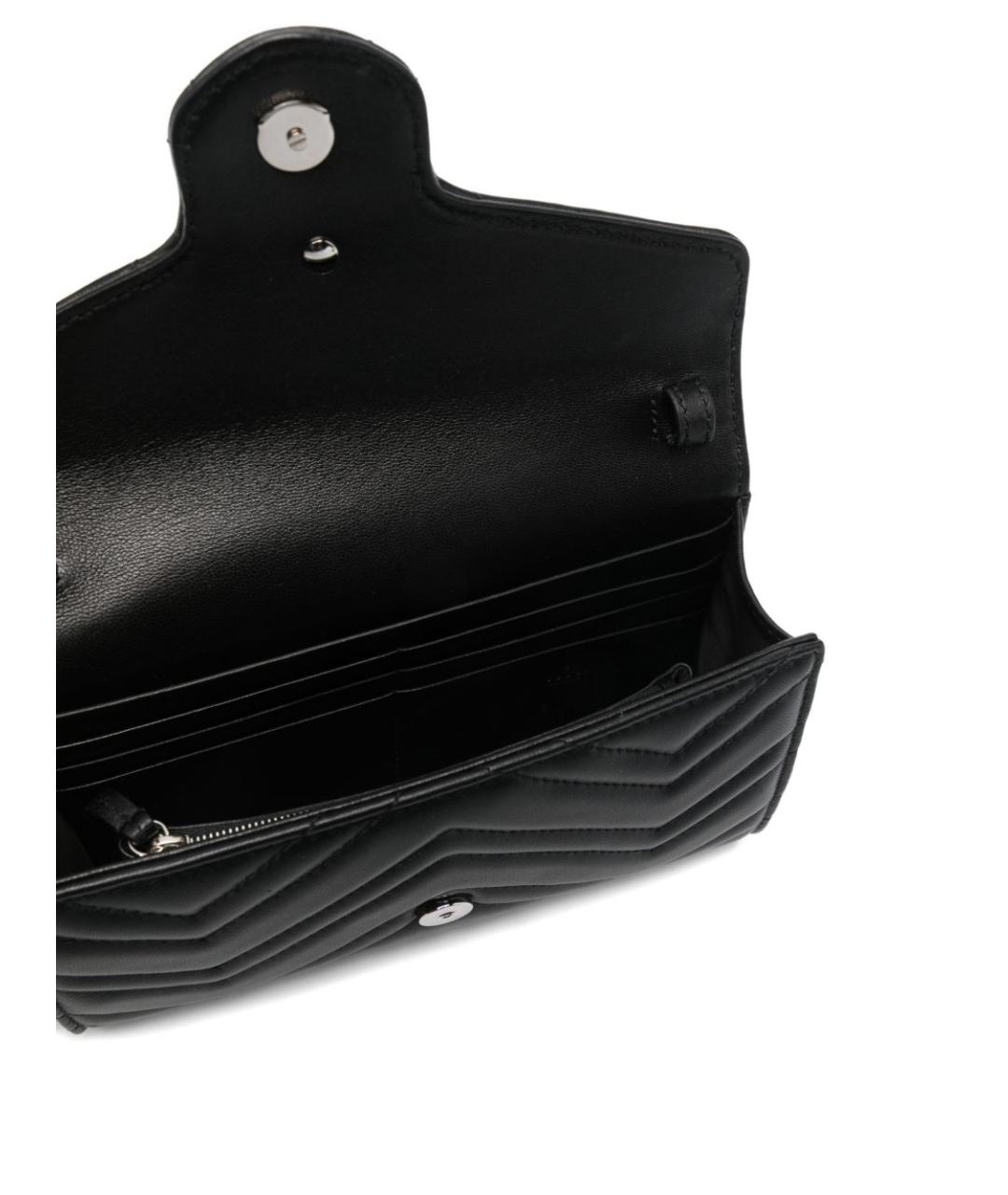 GUCCI Черная кожаная сумка через плечо, фото 2
