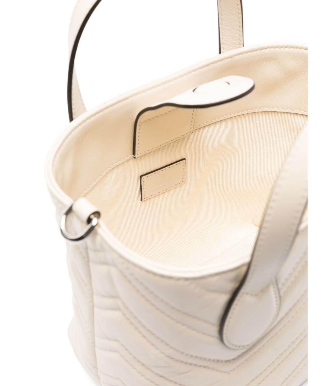 GUCCI Бежевая кожаная сумка тоут, фото 2