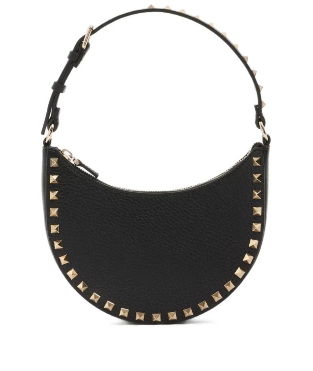 VALENTINO Черная кожаная сумка через плечо, фото 3