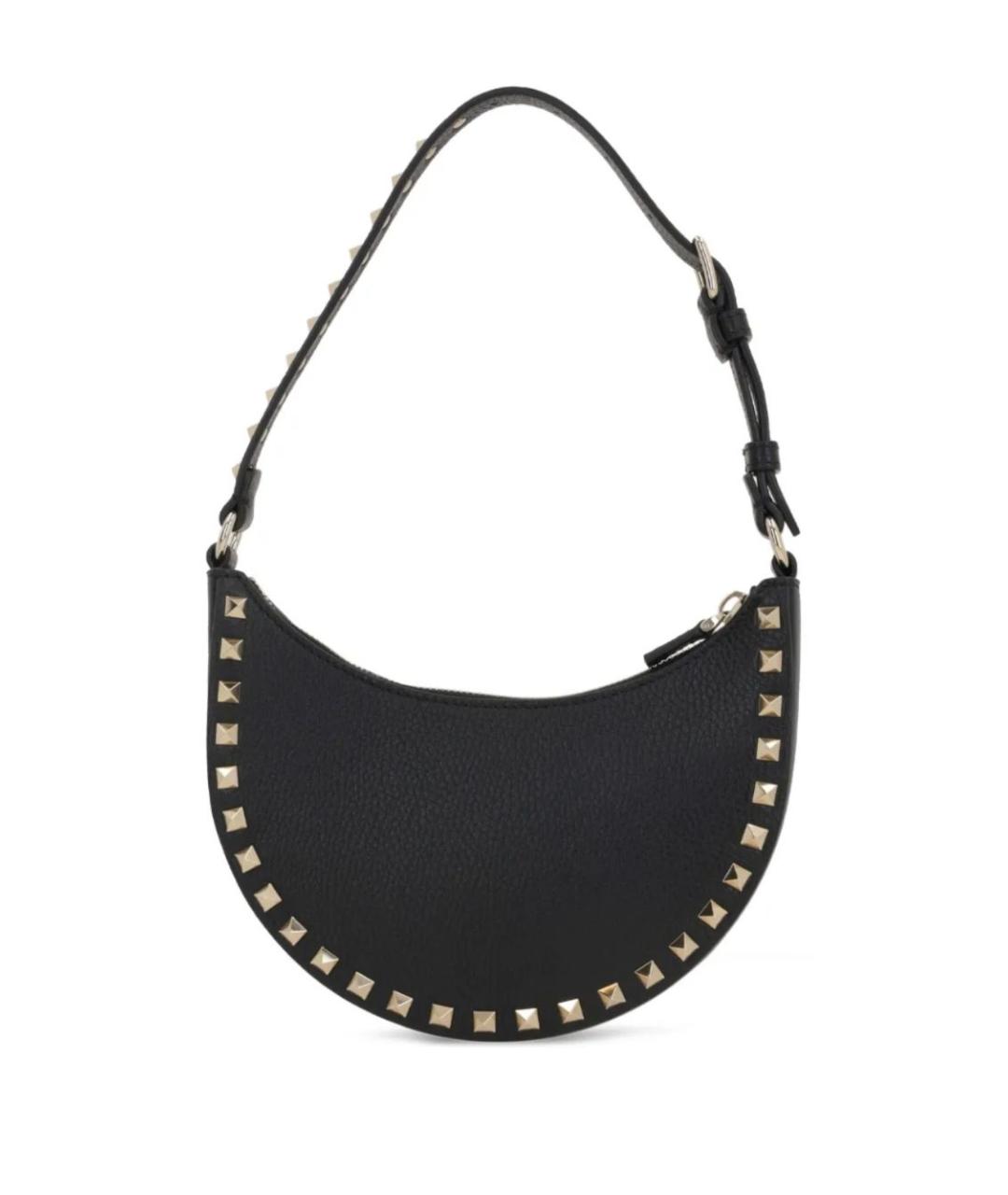 VALENTINO Черная кожаная сумка через плечо, фото 2