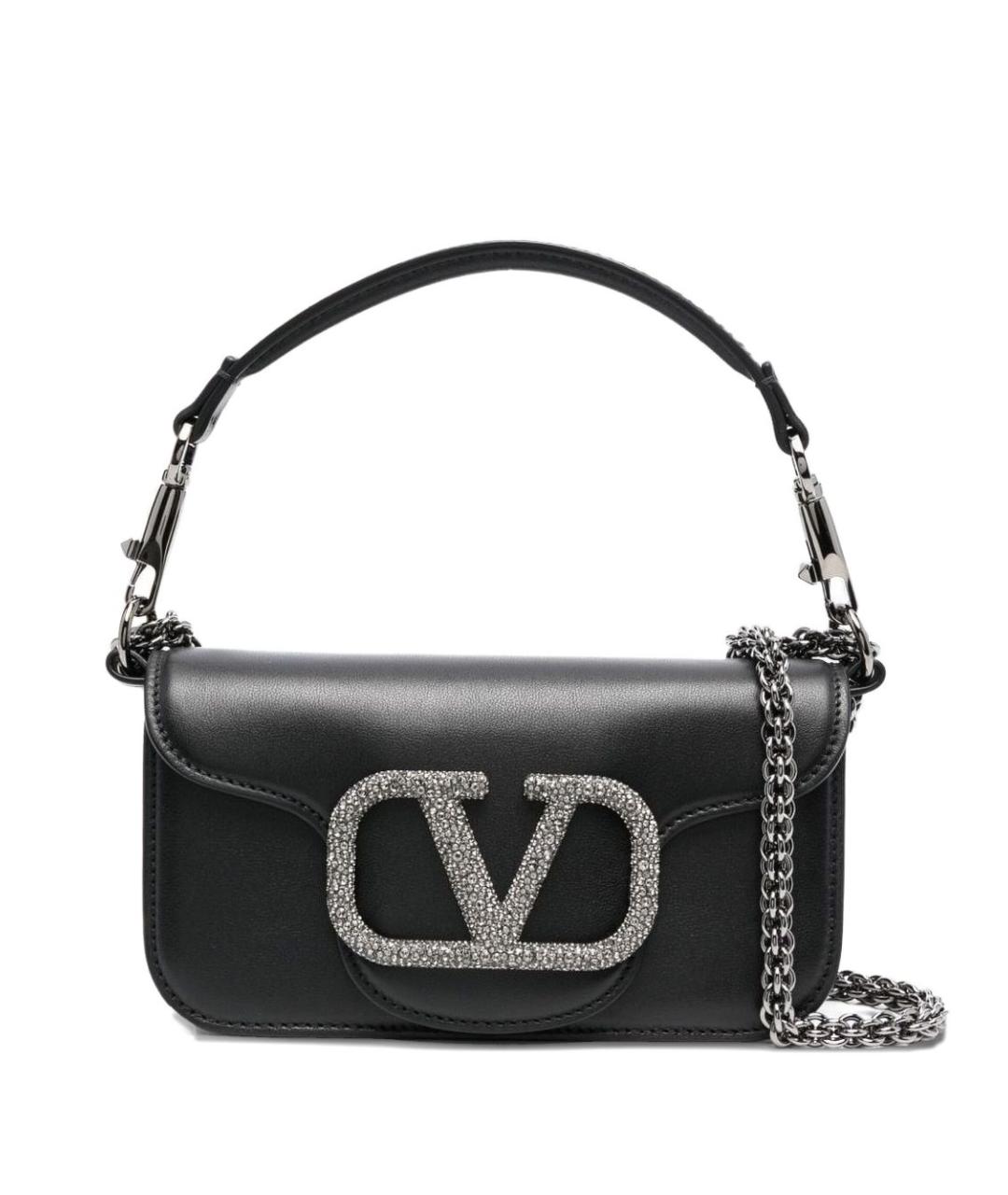 VALENTINO Черная кожаная сумка тоут, фото 1