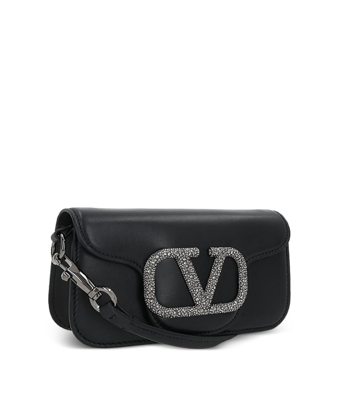 VALENTINO Черная кожаная сумка тоут, фото 5