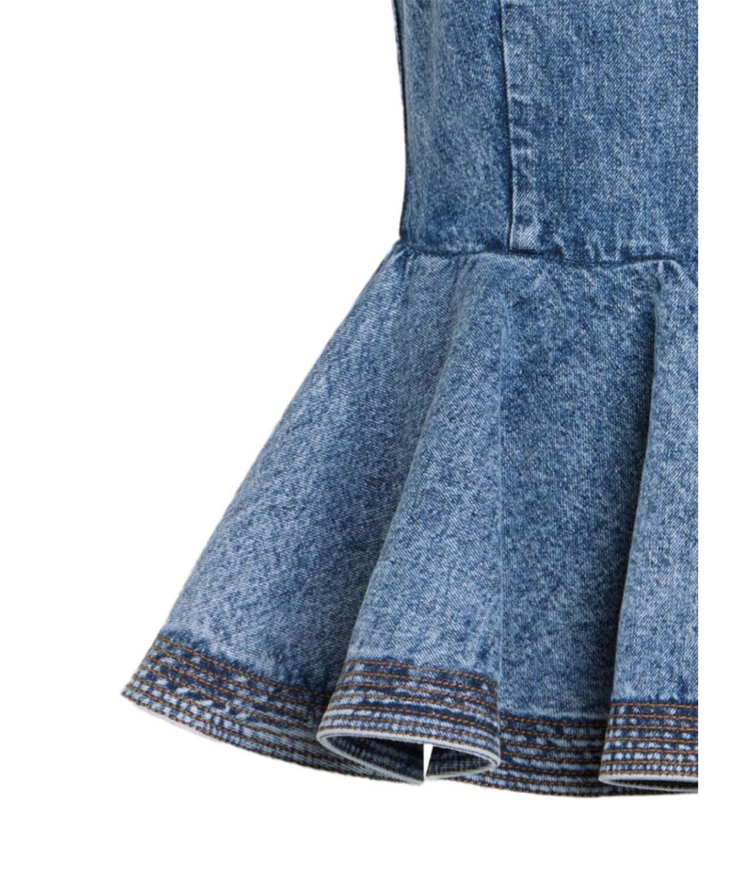 ALAIA Голубая хлопковая майка, фото 2