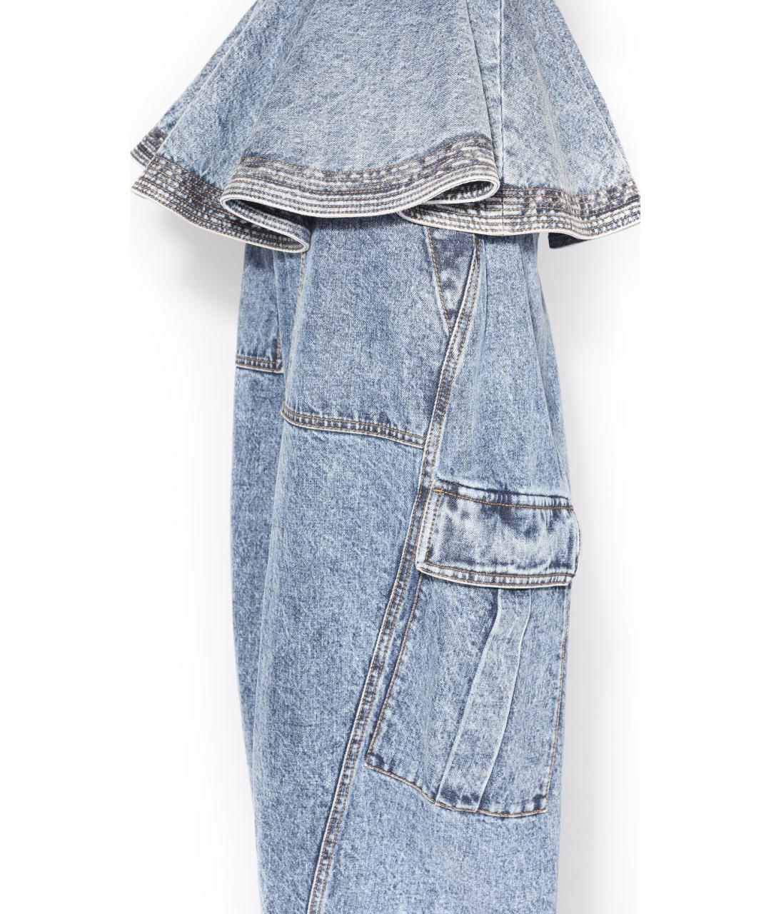 ALAIA Голубая хлопковая майка, фото 5