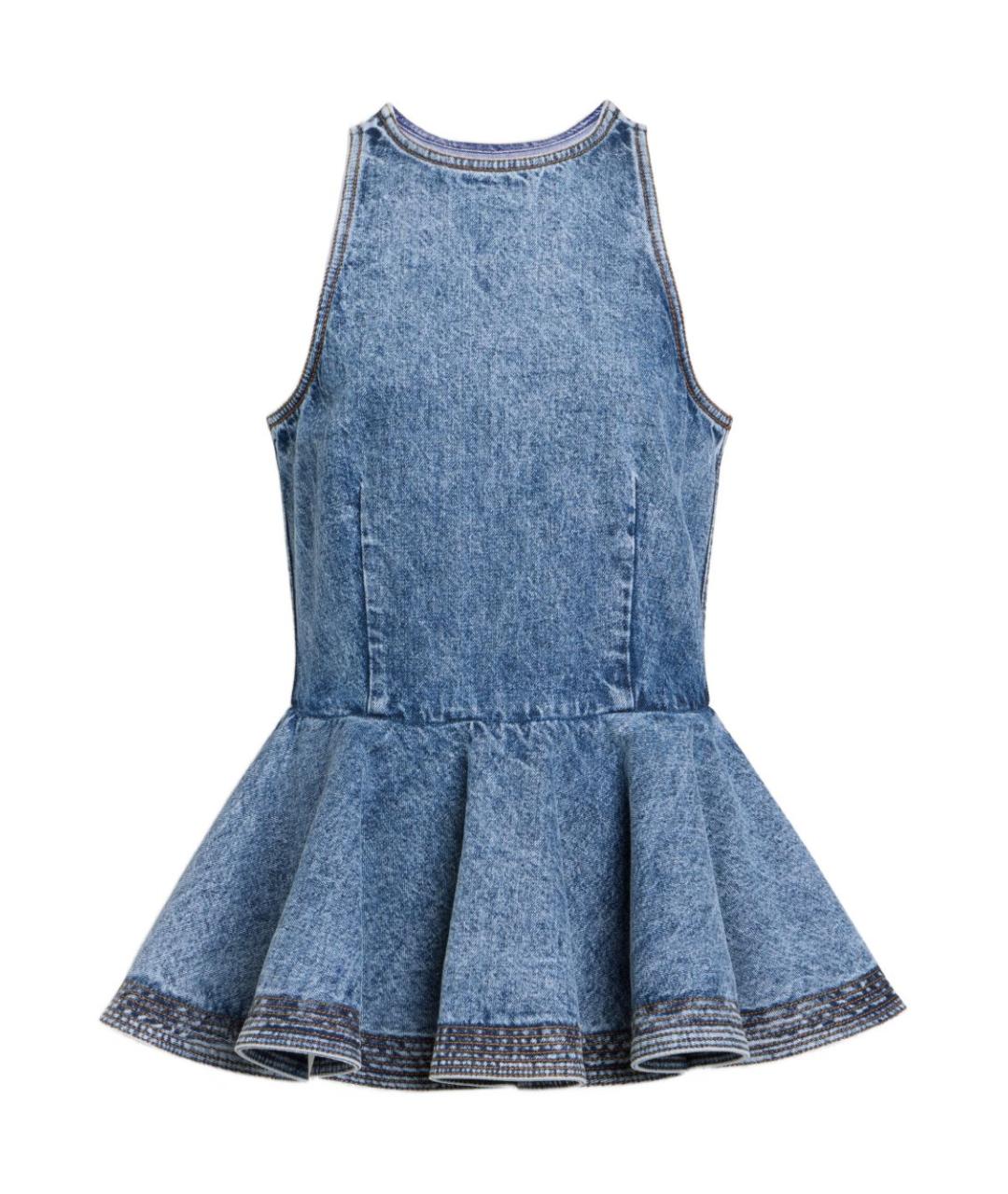 ALAIA Голубая хлопковая майка, фото 1