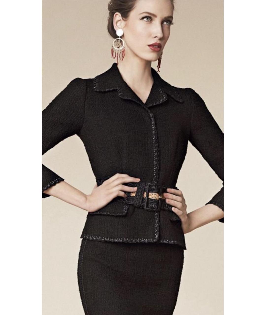 DOLCE&GABBANA Черный кожаный ремень, фото 7