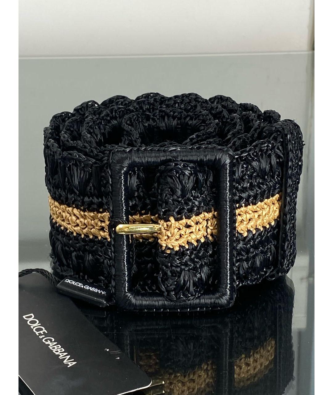 DOLCE&GABBANA Черный кожаный ремень, фото 6