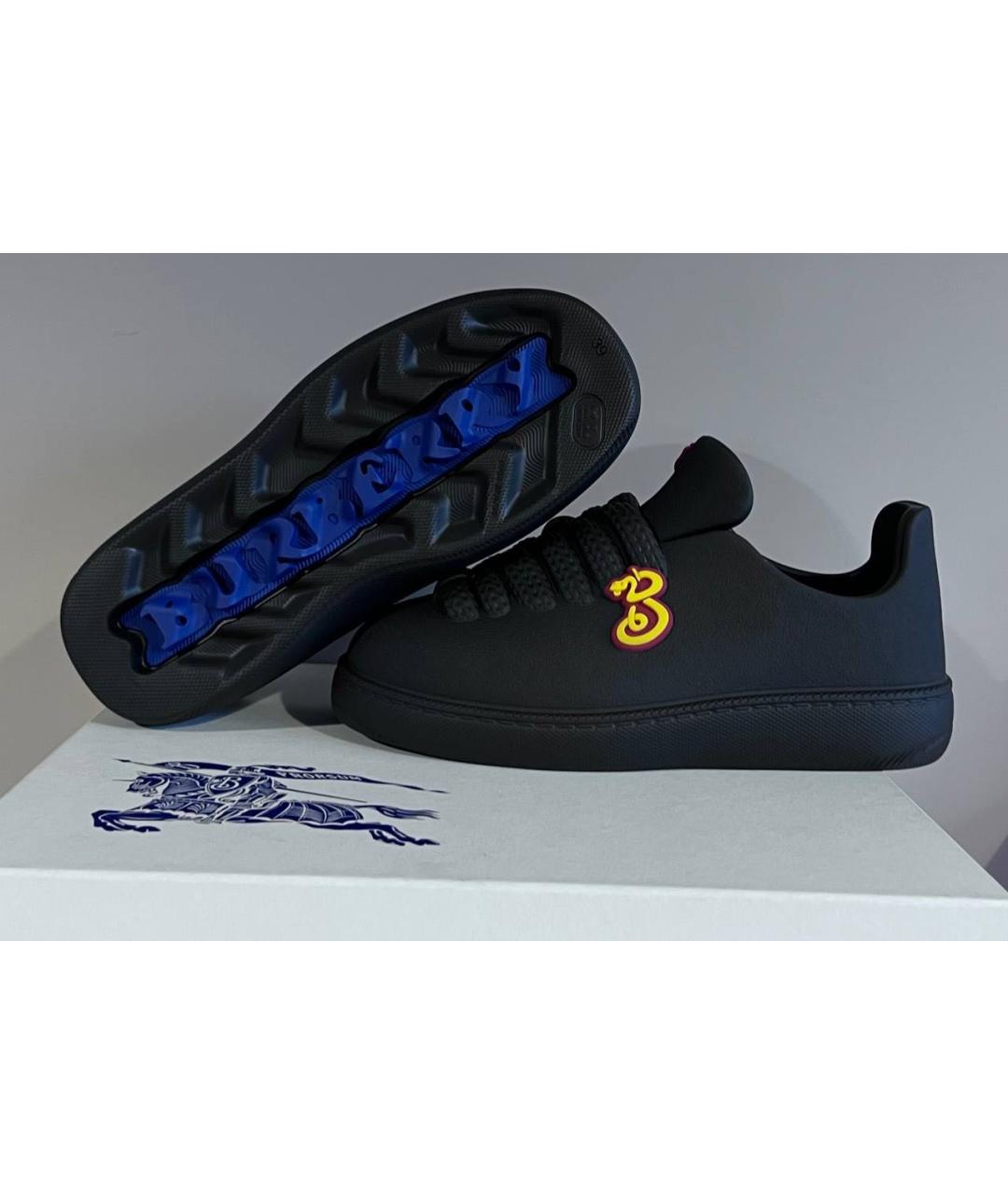 BURBERRY Черные низкие кроссовки / кеды, фото 9