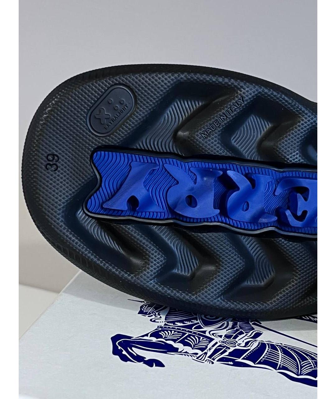 BURBERRY Черные низкие кроссовки / кеды, фото 5