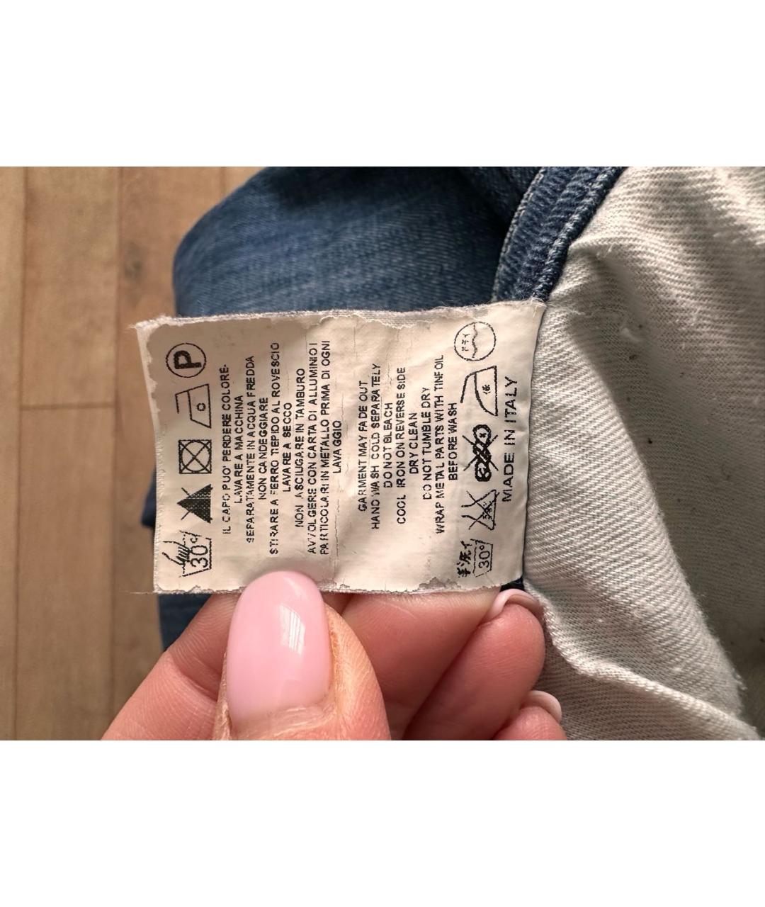 ELISABETTA FRANCHI Темно-синие хлопко-эластановые джинсы слим, фото 5