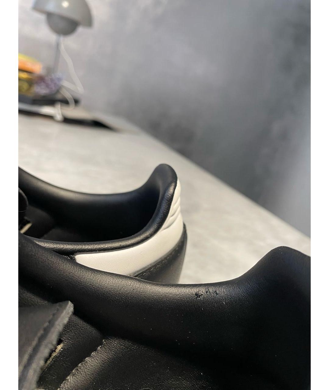 ADIDAS Черные кожаные кроссовки, фото 8