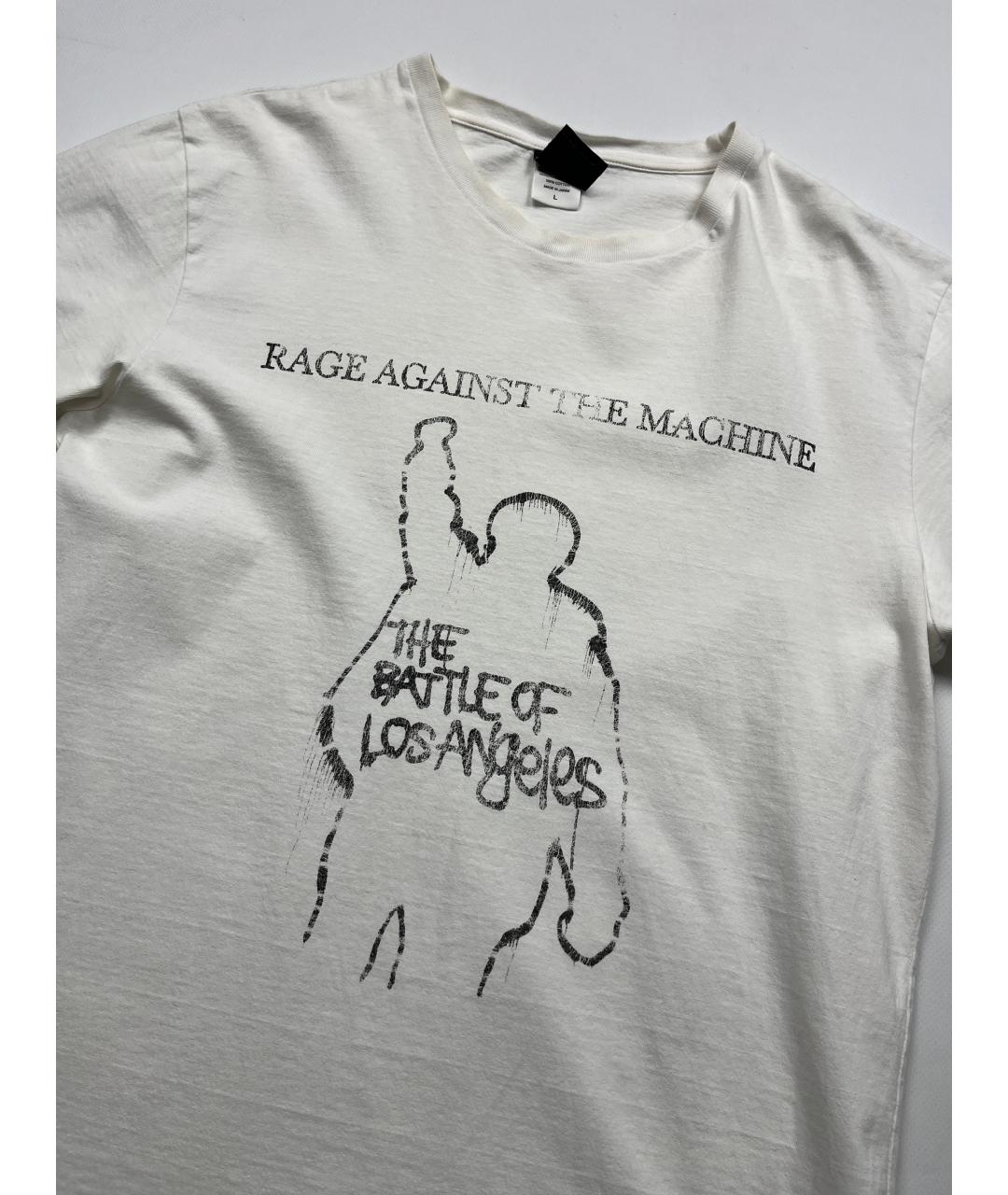 WACKO MARIA Белая хлопковая футболка, фото 2