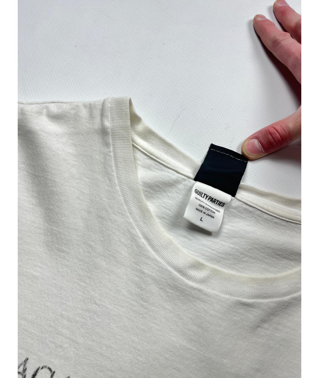 WACKO MARIA Белая хлопковая футболка, фото 4