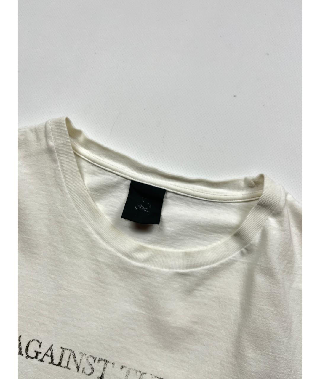 WACKO MARIA Белая хлопковая футболка, фото 3