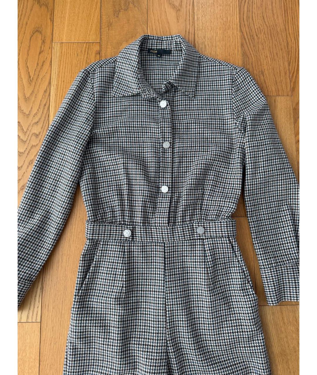 MAJE Коричневый шерстяной комбинезон, фото 7