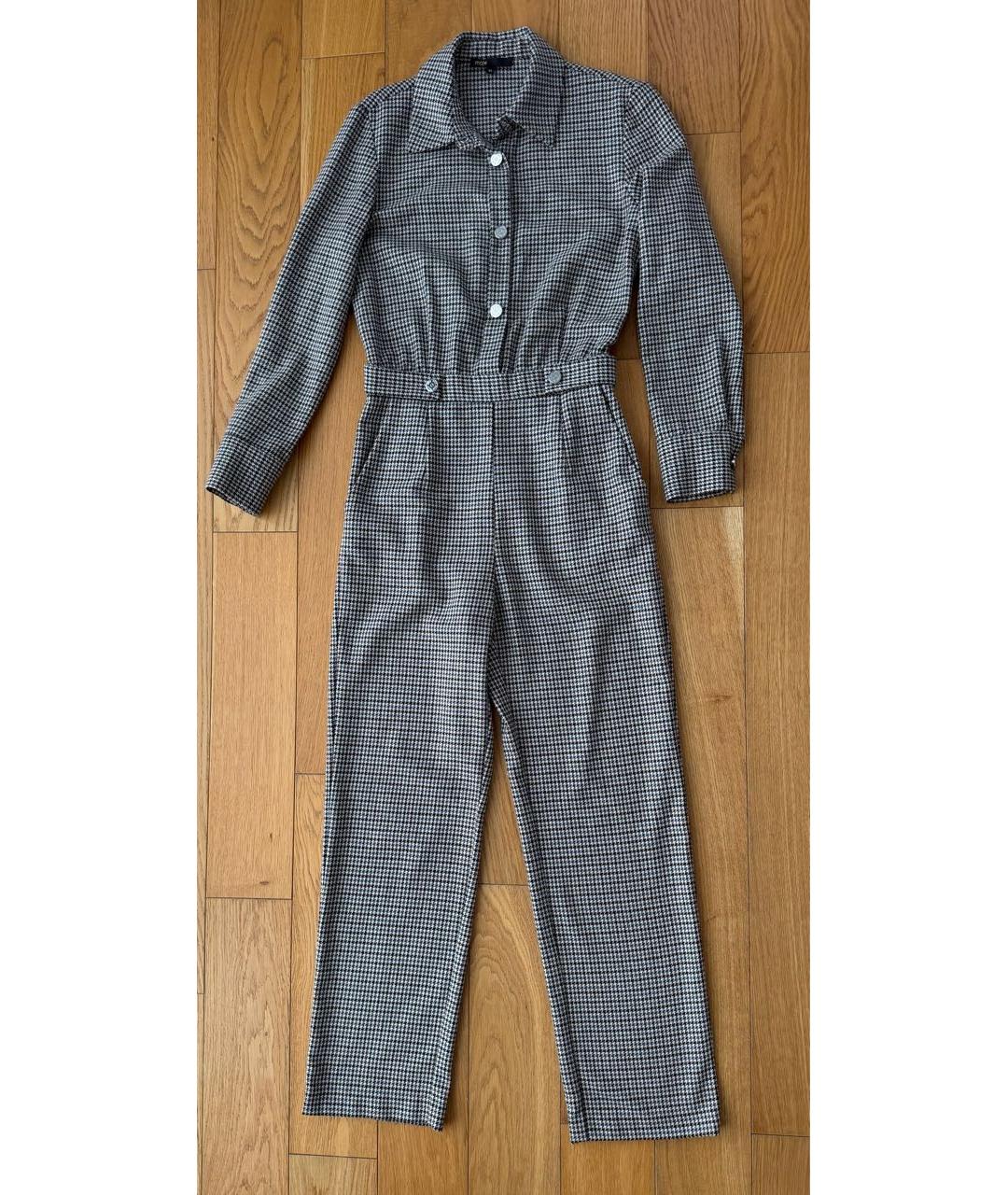 MAJE Коричневый шерстяной комбинезон, фото 9