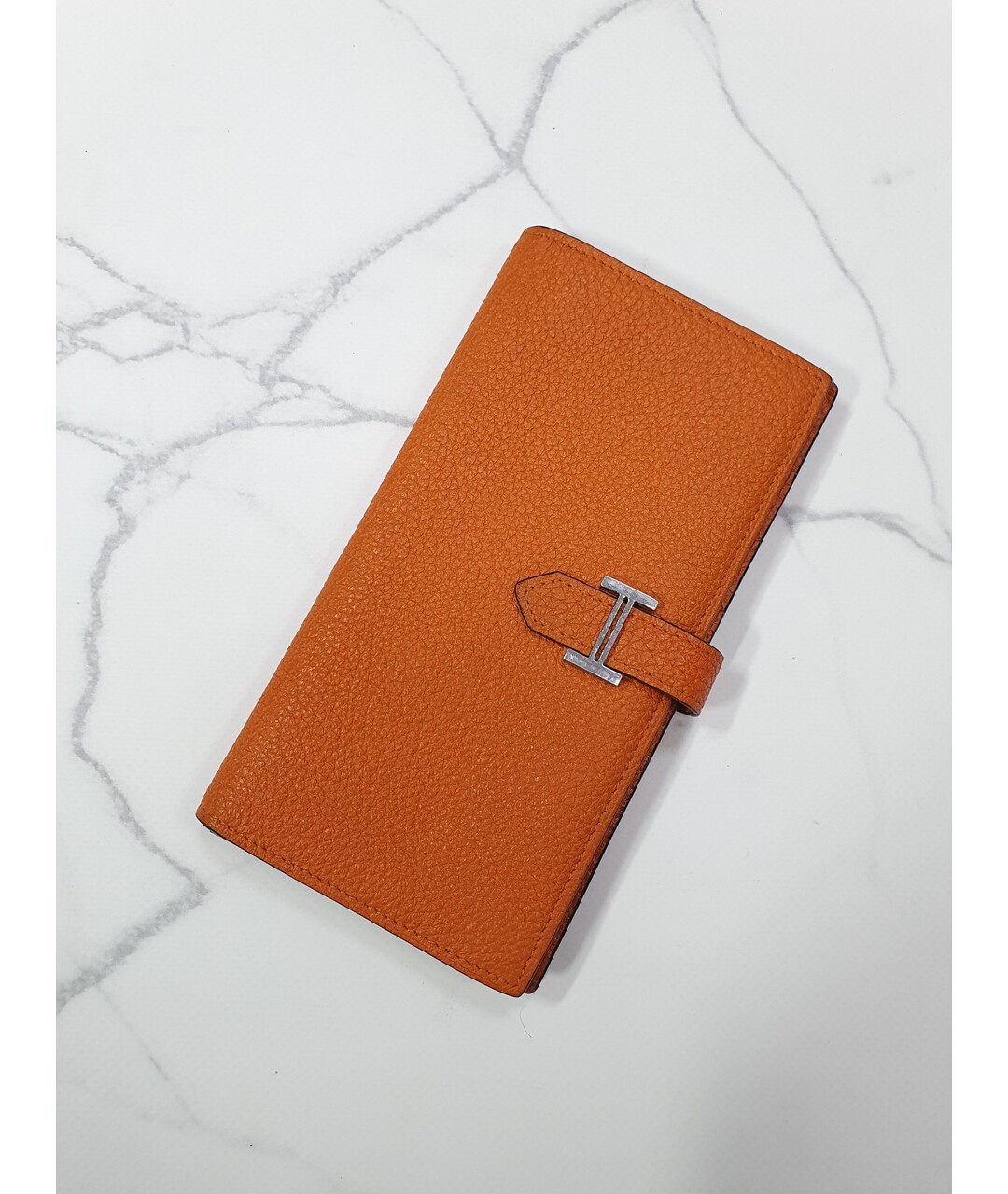 HERMES PRE-OWNED Оранжевый кожаный кошелек, фото 9