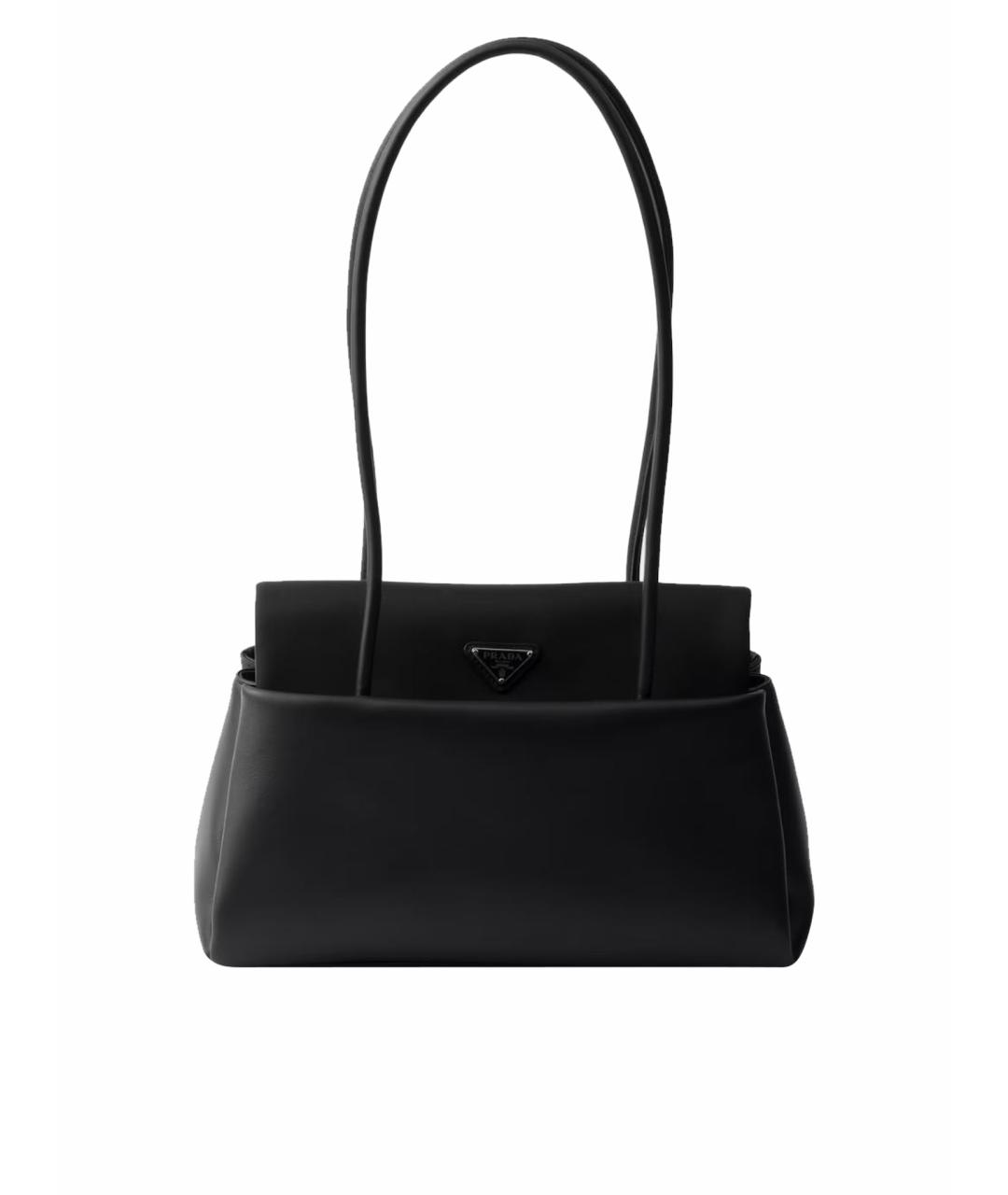 PRADA Черная кожаная сумка тоут, фото 1