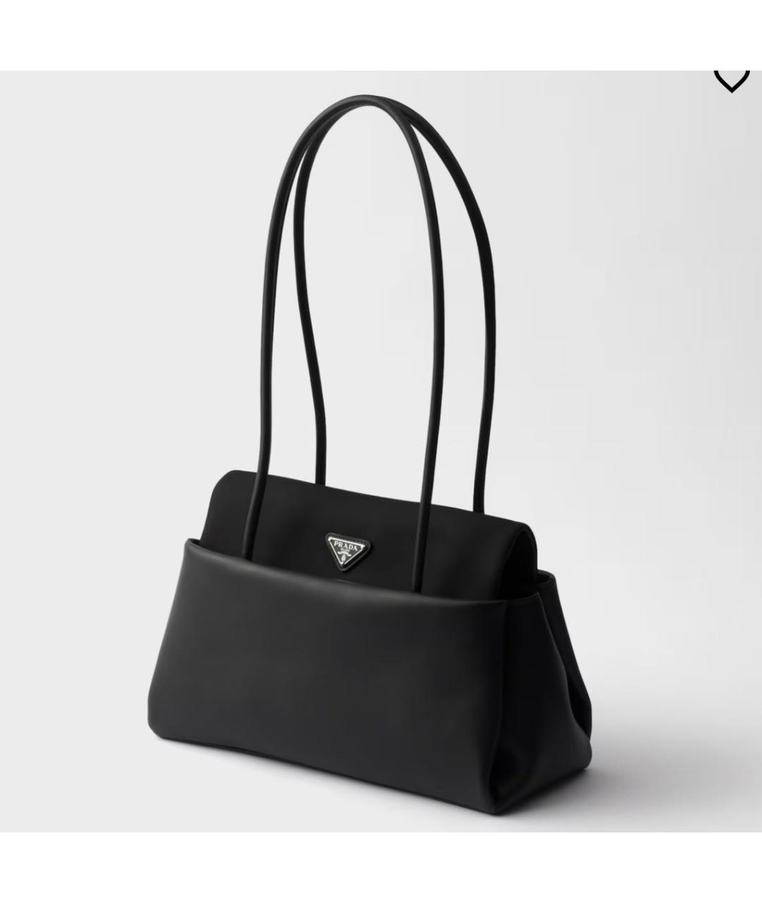 PRADA Черная кожаная сумка тоут, фото 3