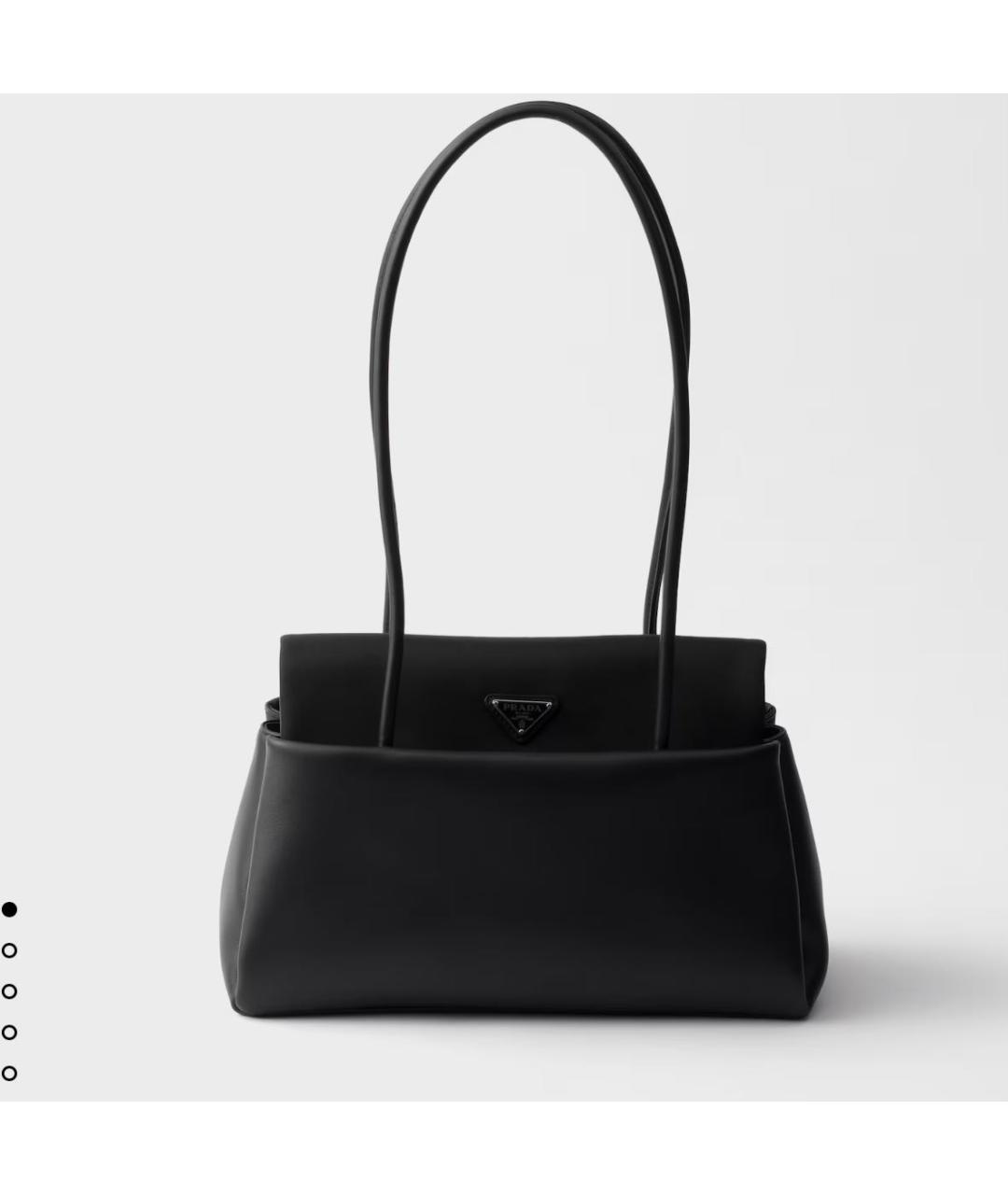 PRADA Черная кожаная сумка тоут, фото 5