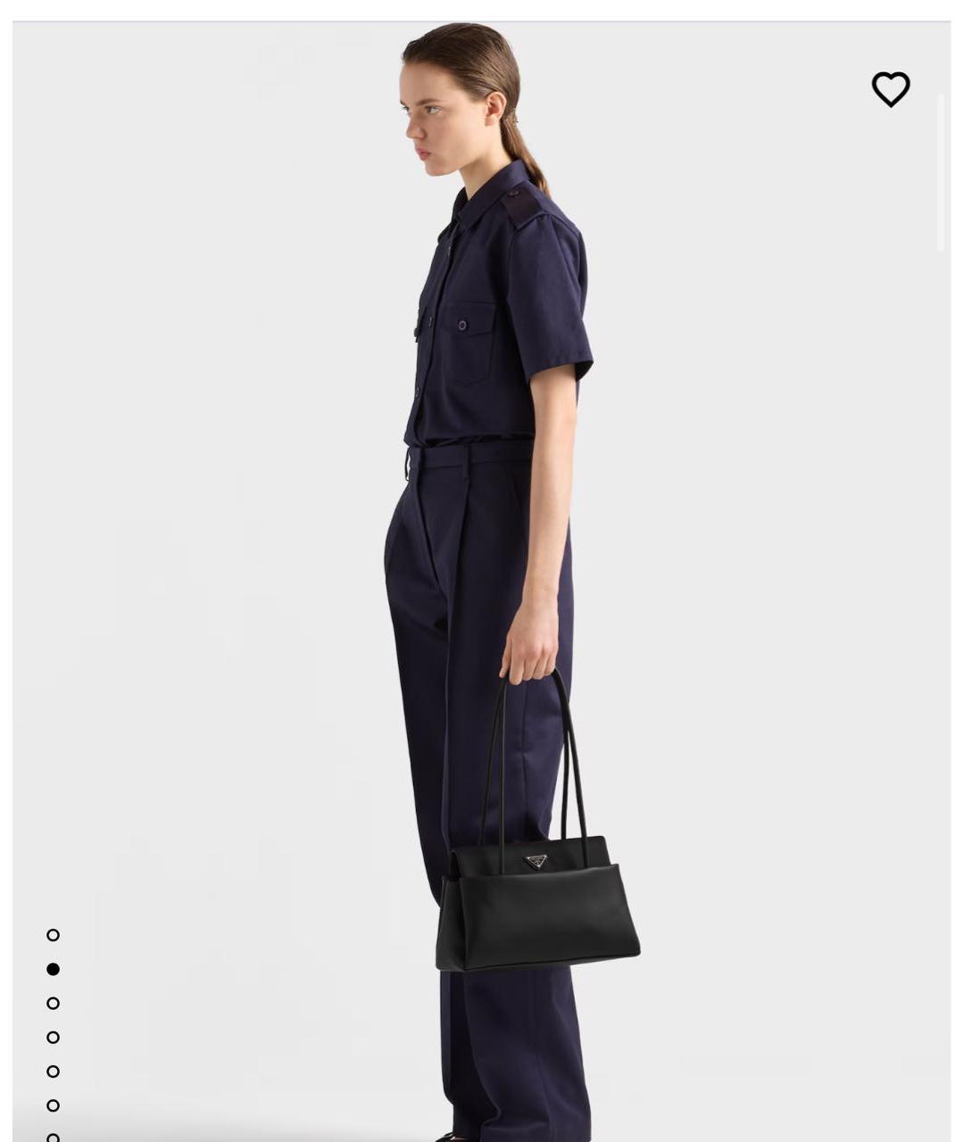 PRADA Черная кожаная сумка тоут, фото 2