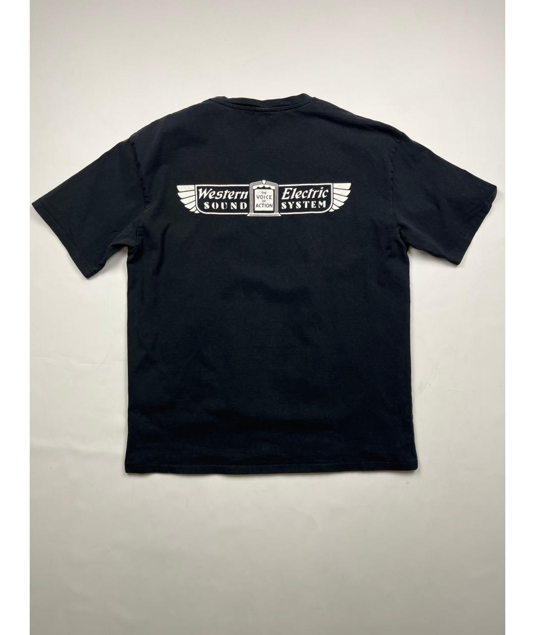 WACKO MARIA Черная хлопковая футболка, фото 7