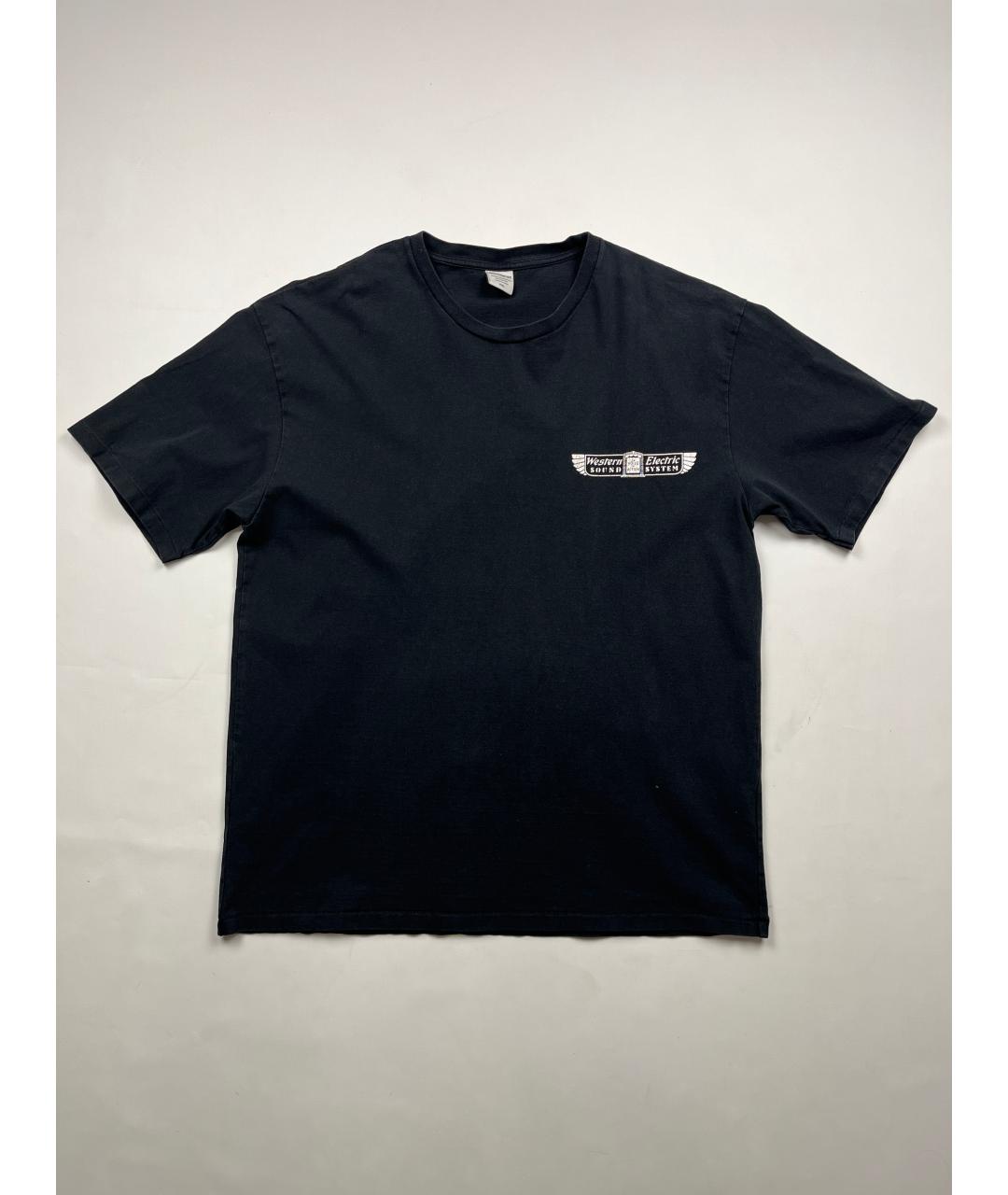 WACKO MARIA Черная хлопковая футболка, фото 9