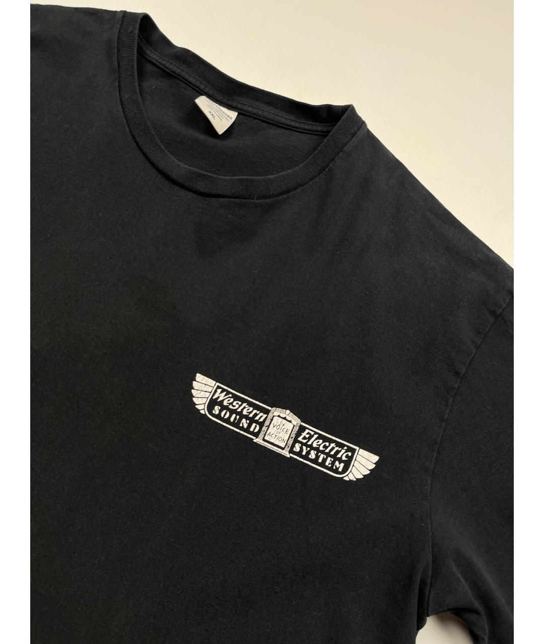 WACKO MARIA Черная хлопковая футболка, фото 2