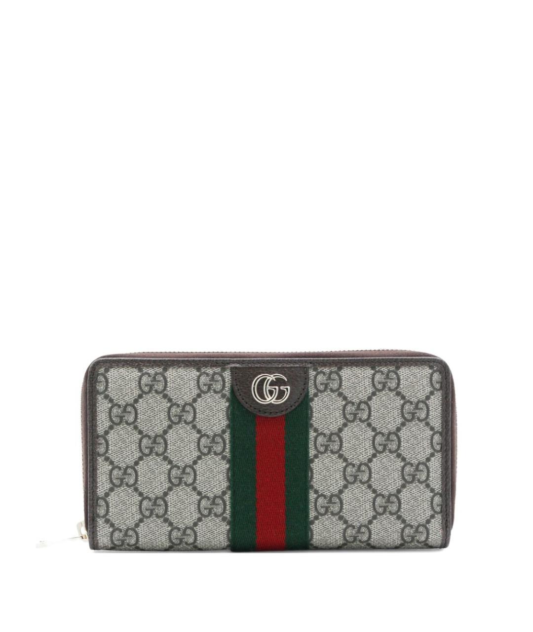 GUCCI Коричневый кожаный кошелек, фото 1