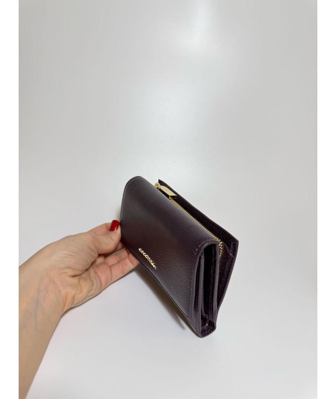 COCCINELLE Фиолетовый кожаный кошелек, фото 2