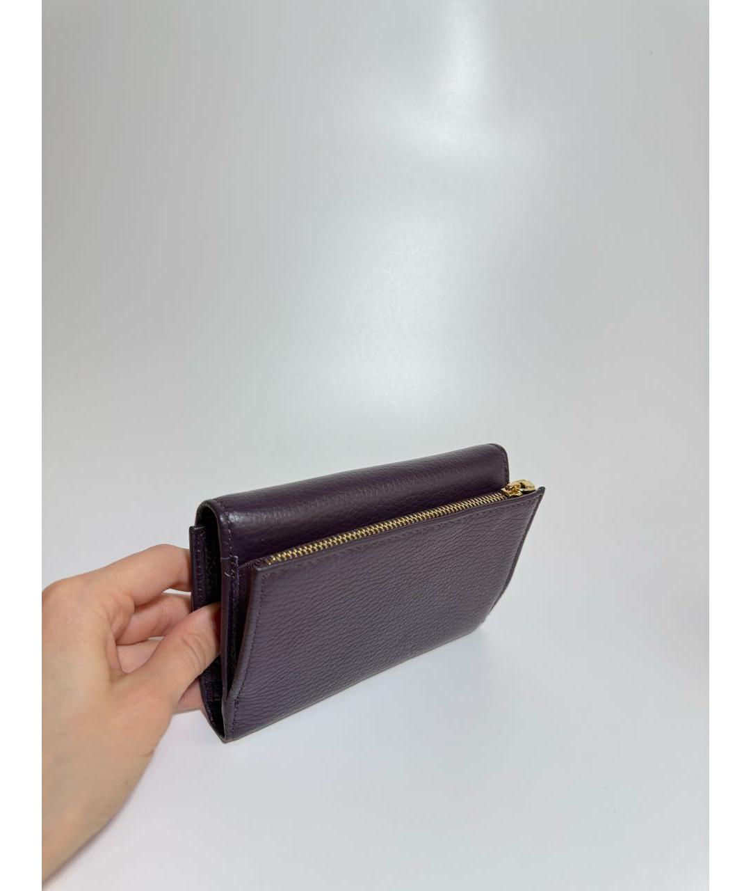 COCCINELLE Фиолетовый кожаный кошелек, фото 7