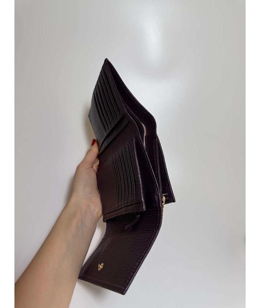 COCCINELLE Фиолетовый кожаный кошелек, фото 5