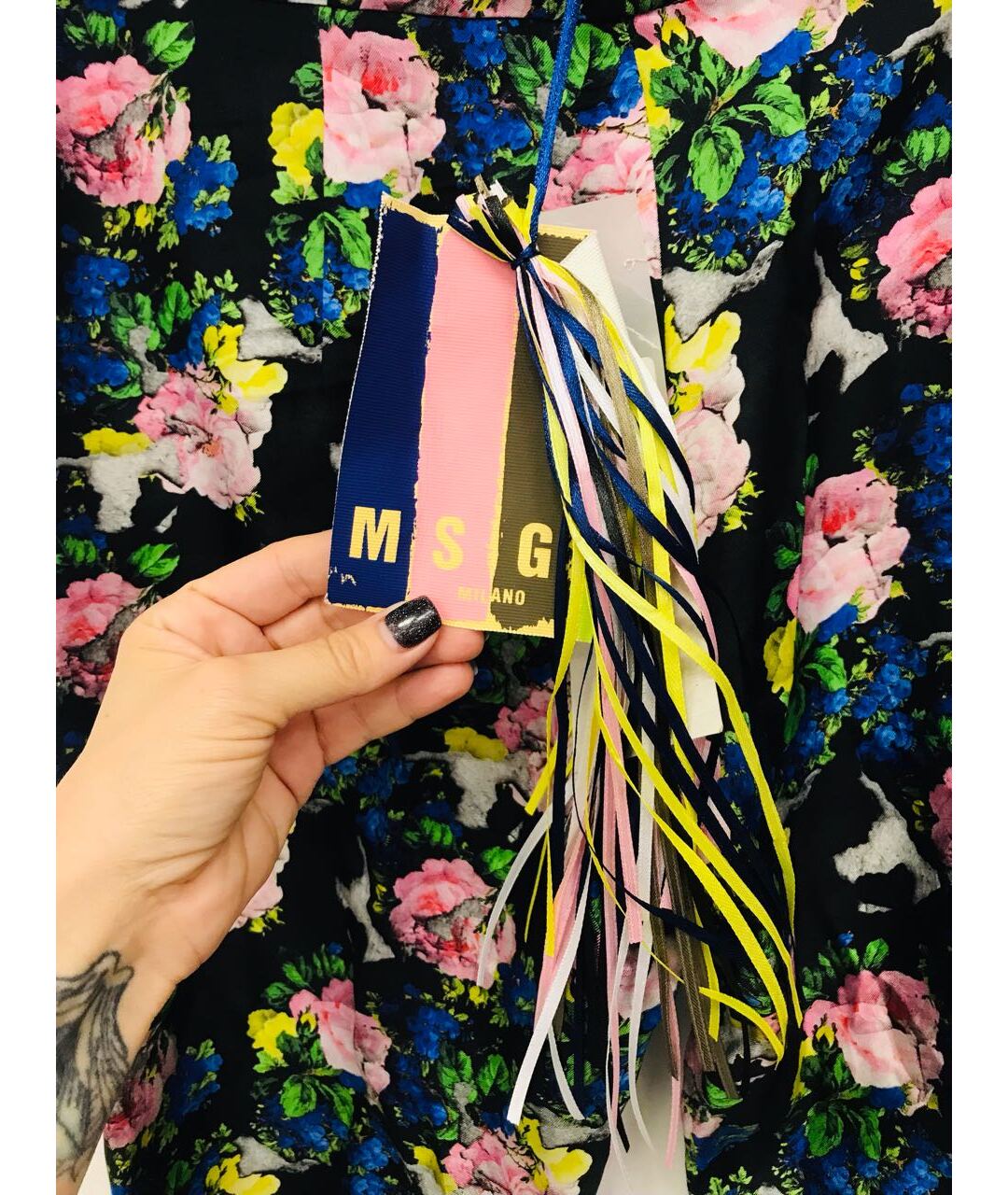 MSGM Мульти шелковые прямые брюки, фото 3