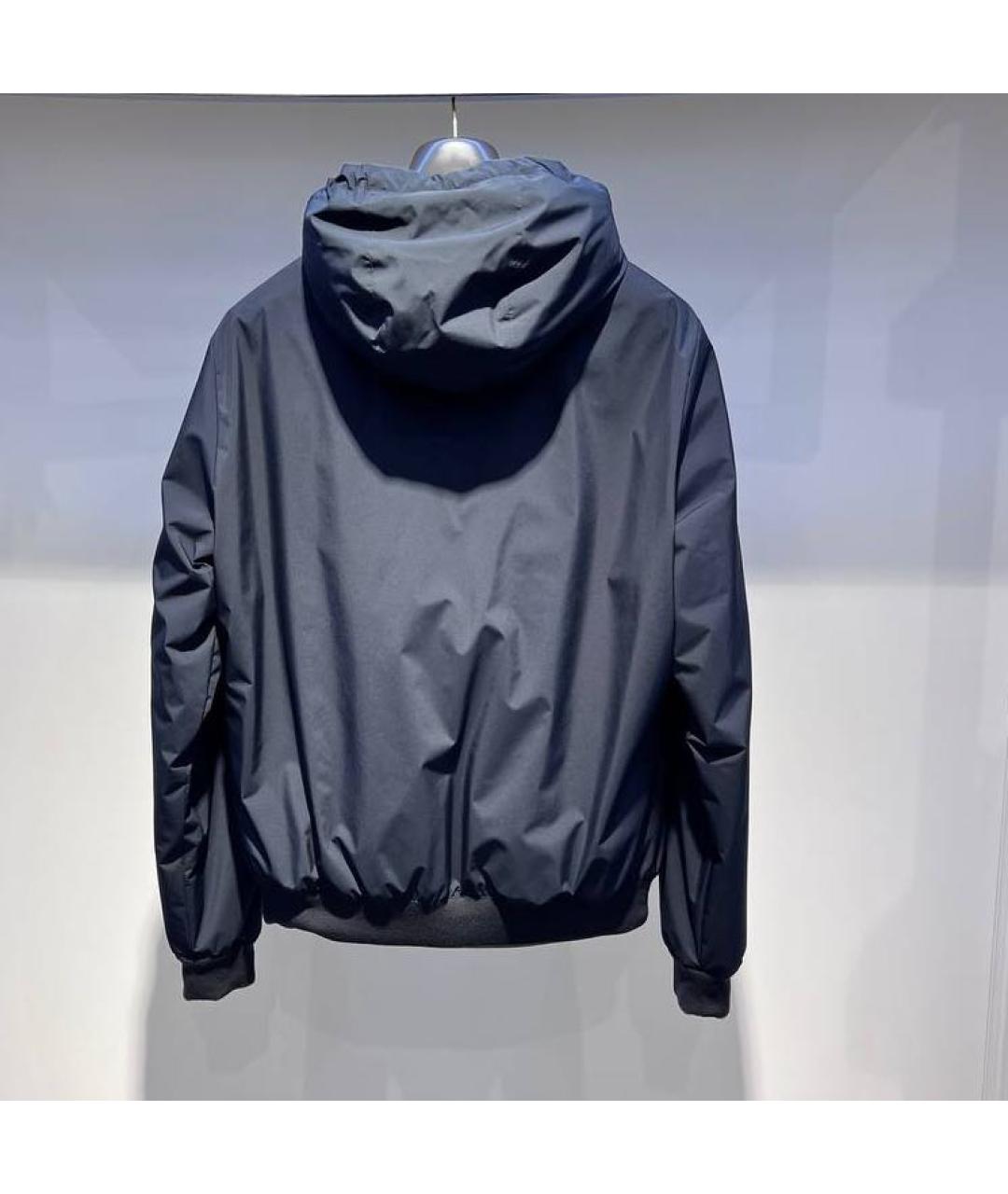 MOORER Темно-синяя полиэстеровая куртка, фото 3