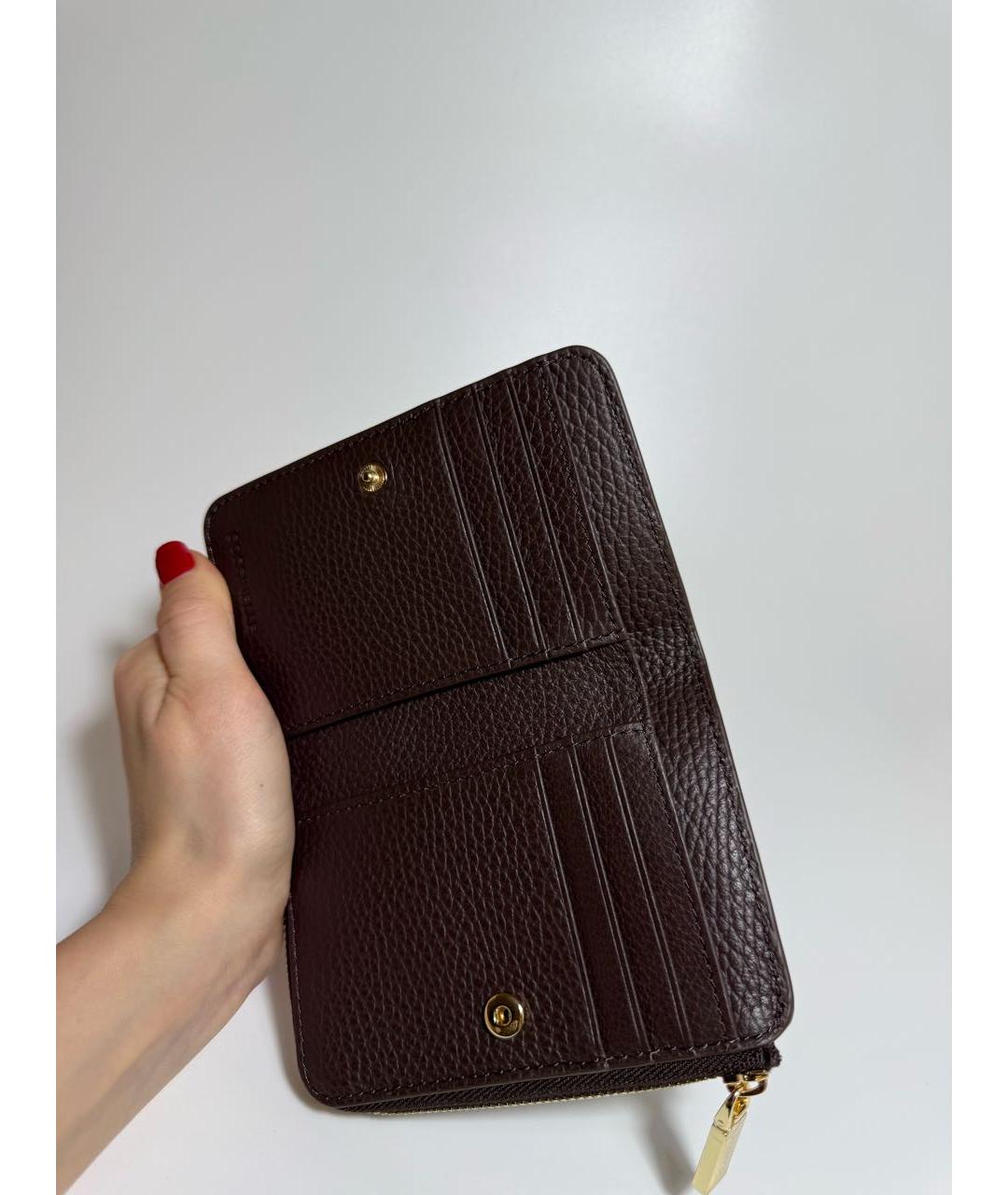 COCCINELLE Коричневый кожаный кошелек, фото 3
