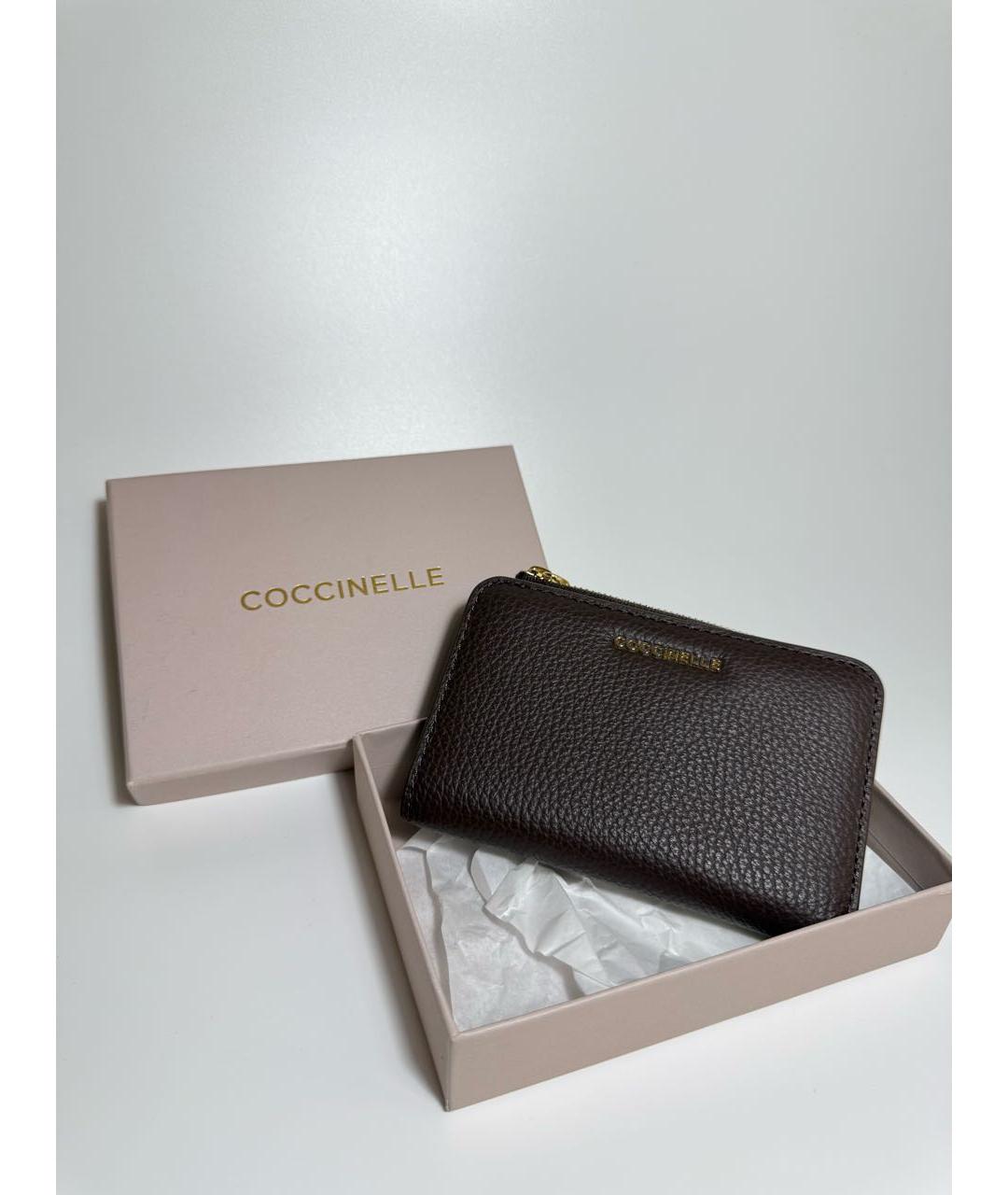 COCCINELLE Коричневый кожаный кошелек, фото 6
