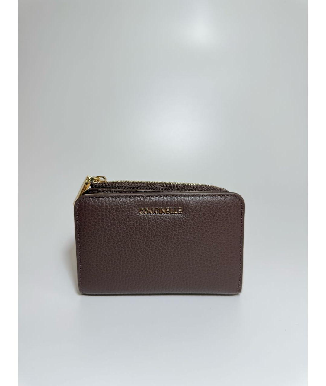 COCCINELLE Коричневый кожаный кошелек, фото 7