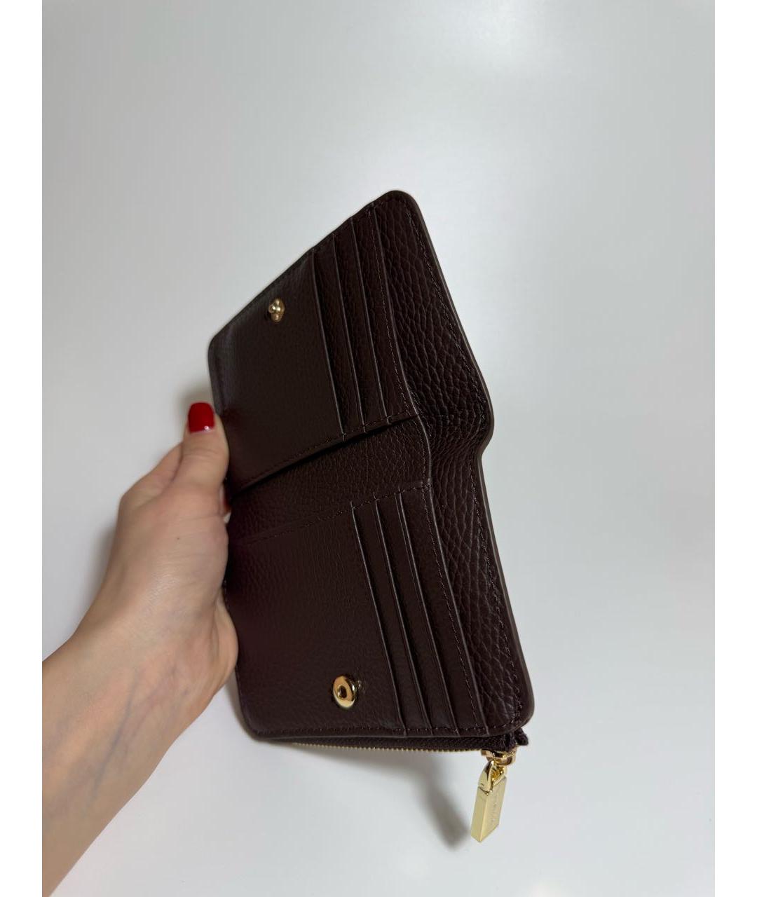 COCCINELLE Коричневый кожаный кошелек, фото 4