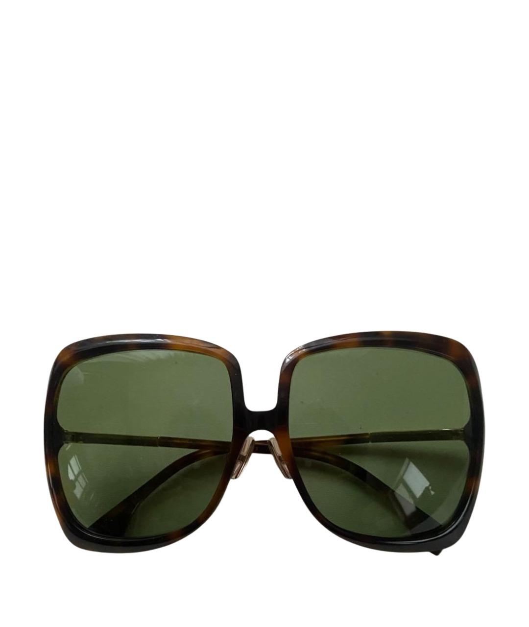FENDI Зеленые пластиковые солнцезащитные очки, фото 1