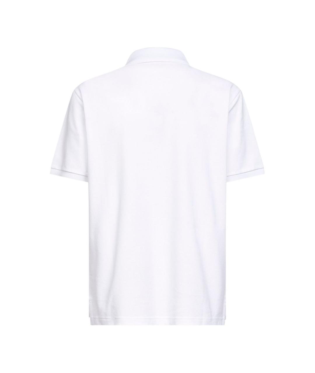 GUCCI Белое хлопковое поло с коротким рукавом, фото 2