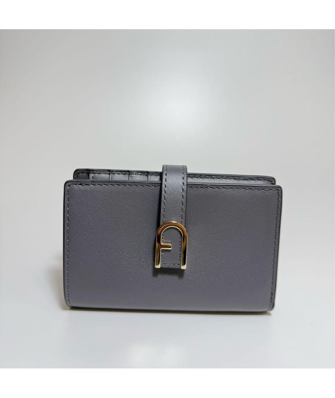 FURLA Серый кожаный кошелек, фото 8