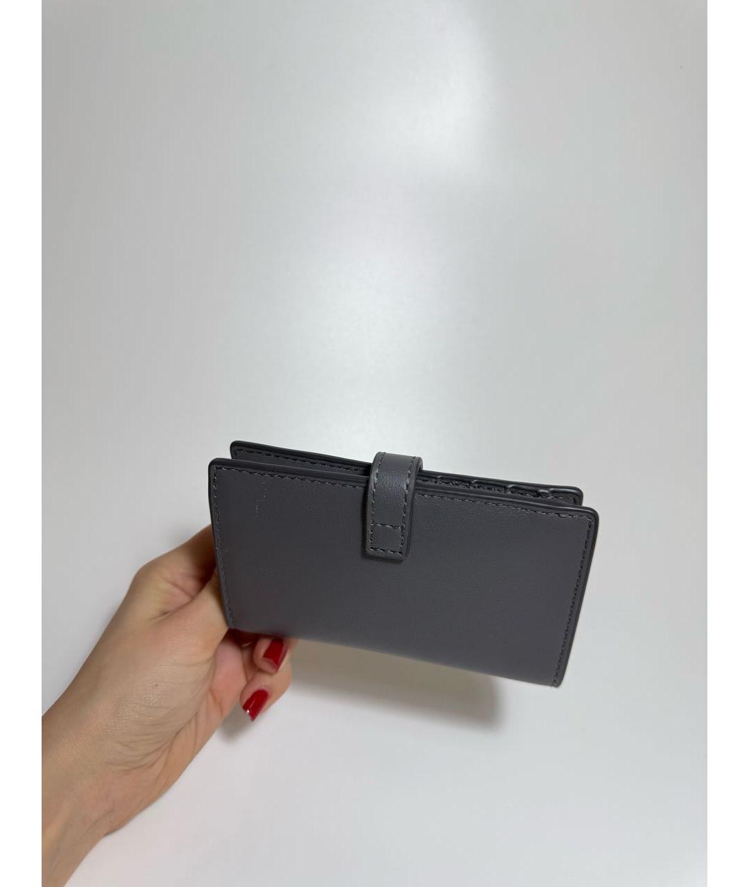 FURLA Серый кожаный кошелек, фото 4